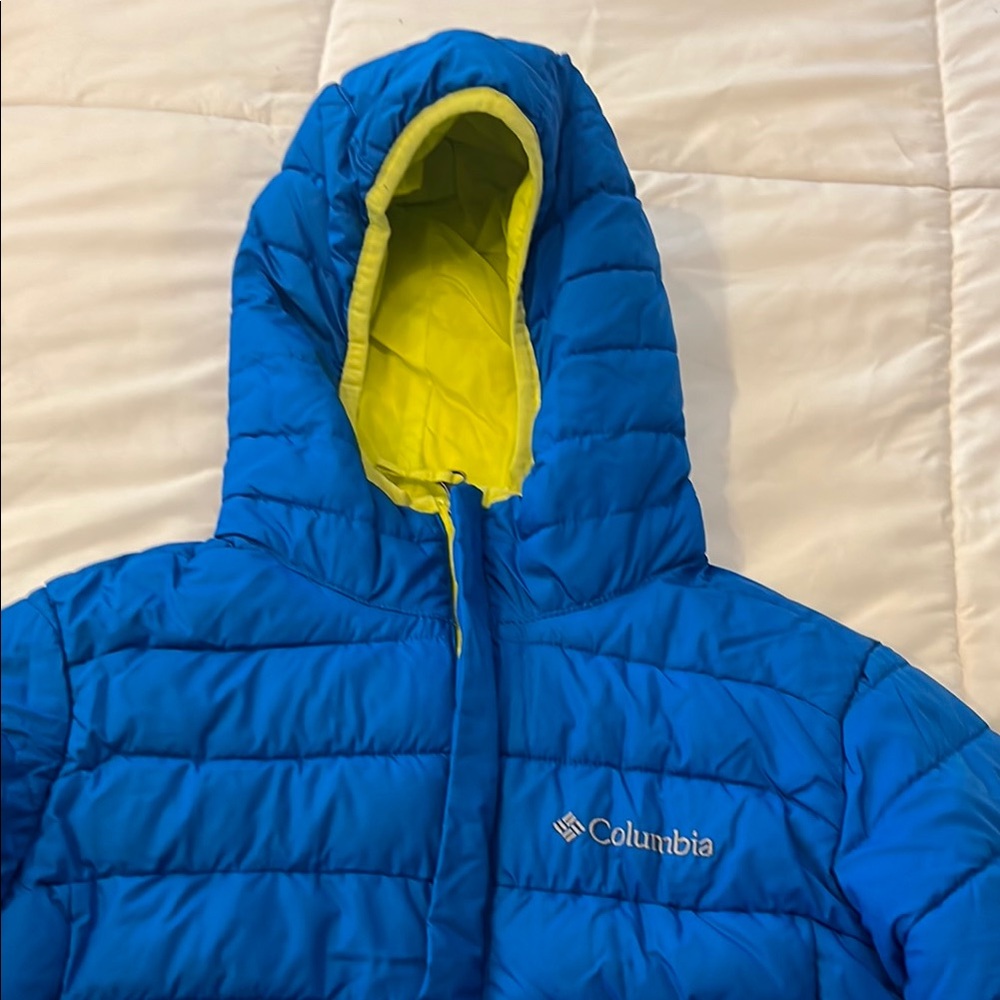Columbia Boys Blue Jacket with Yellow Lining